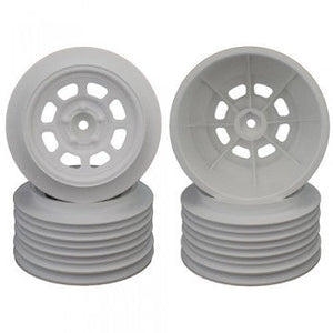 DE RACING SPEEDWAY TRAXXAS SC FRONT WHITE WHEELS FOR SC TIRES DER-DS4-FW