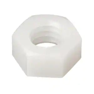 Plastic Body Nut and Bolt 50 pack WHITE
