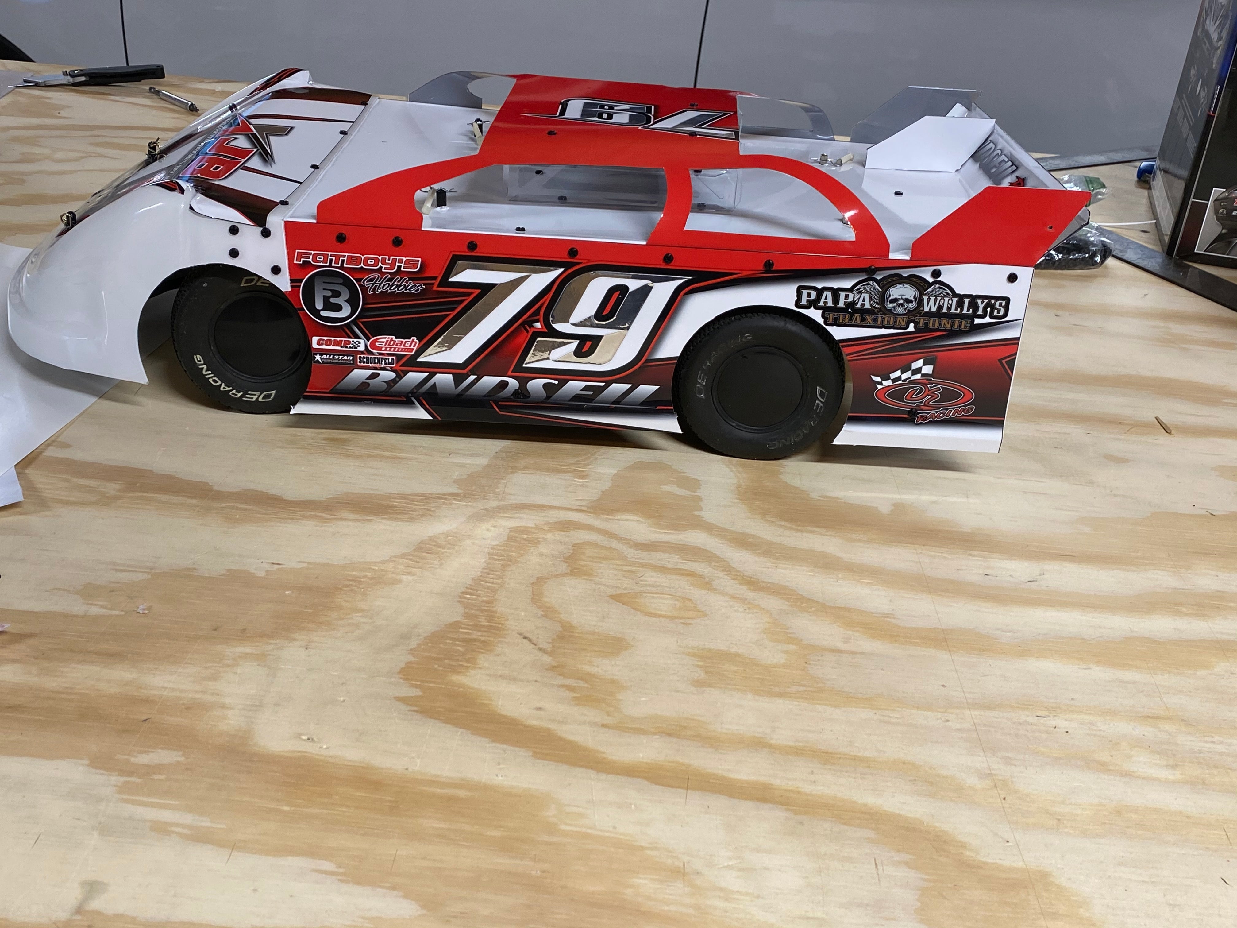 SC late model 1/10th and 1/8th scale with molded nose